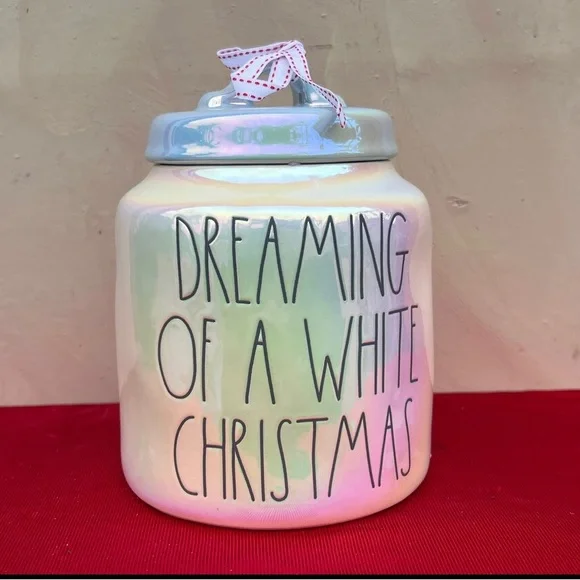 Rae Dunn DREAMING OF A WHITE CHRISTMAS canister - Picture 4 of 7